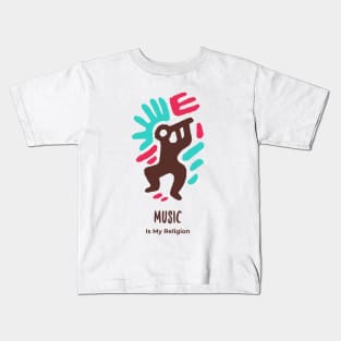 Music Is My Religion Kids T-Shirt